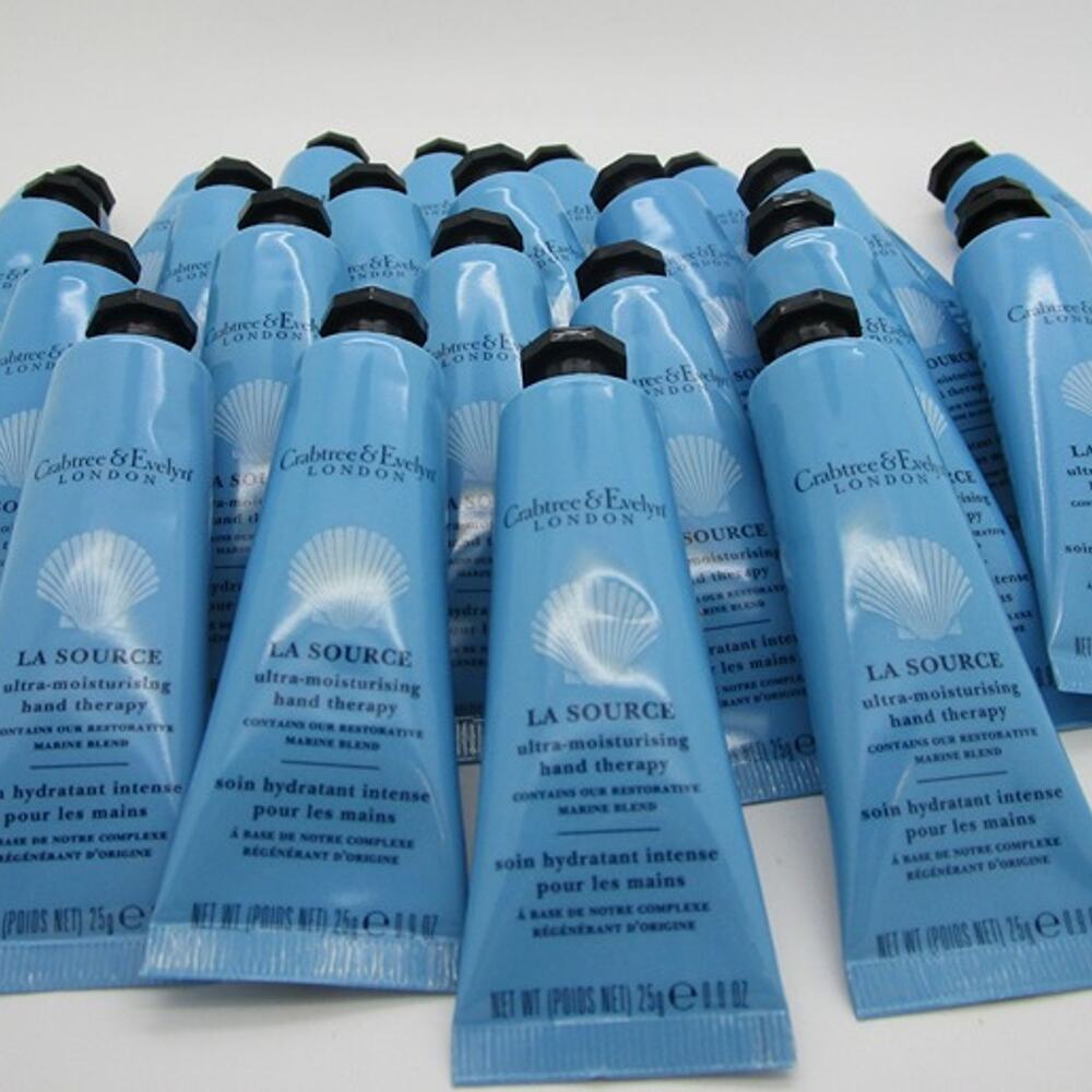 Original Crabtree & Evelyn LA SOURCE Hand Therapy 0.9 oz Purse Lot of 25 NEW